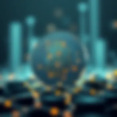 Visual representation of blockchain technology