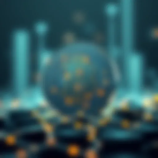 Visual representation of blockchain technology