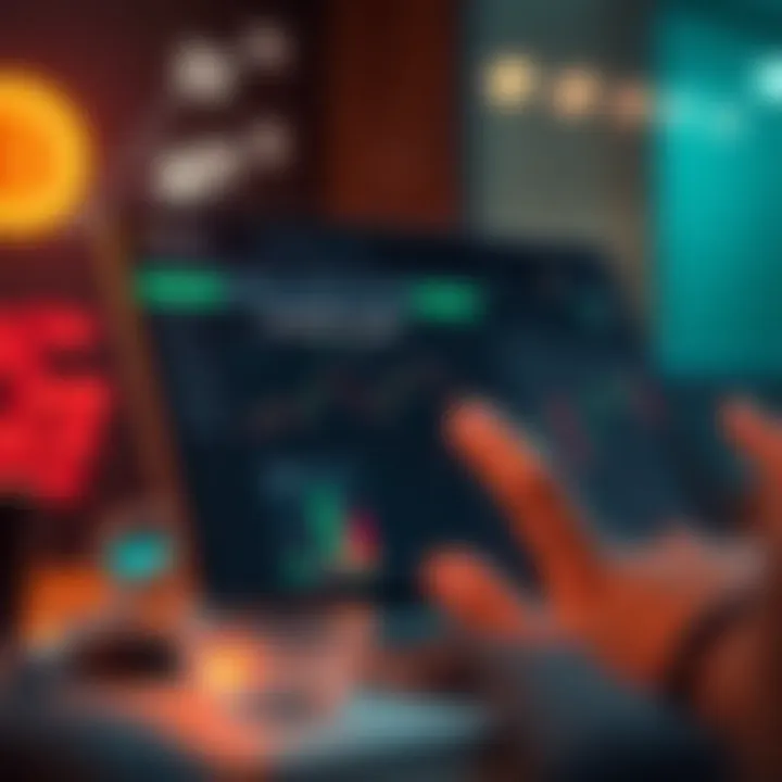 Navigating a Portfolio Tracker Interface User-friendly interface of a portfolio tracker application