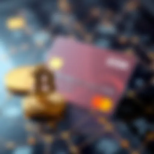 Integration of Credit Cards and Cryptocurrency Conceptual graphic of credit card and cryptocurrency integration