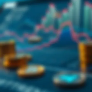 Investment Potential of Leading Cryptocurrencies A sophisticated infographic comparing the investment potential of top cryptocurrencies