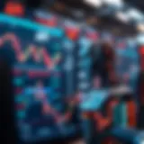 Conceptual representation of API trading bots interacting with market data