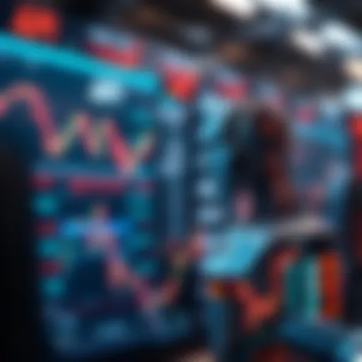 Conceptual representation of API trading bots interacting with market data