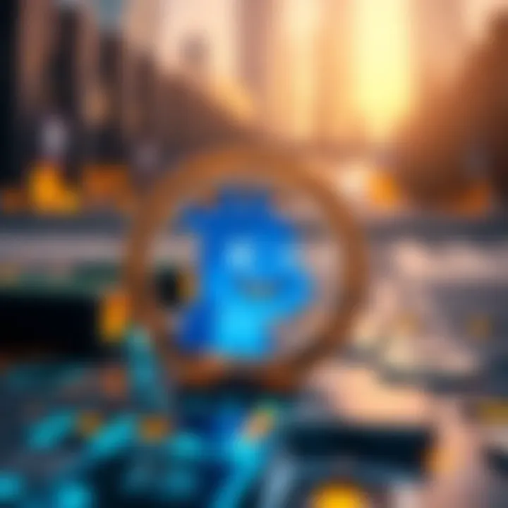 Blockchain Technology and NFTs Illustration of blockchain technology supporting NFTs