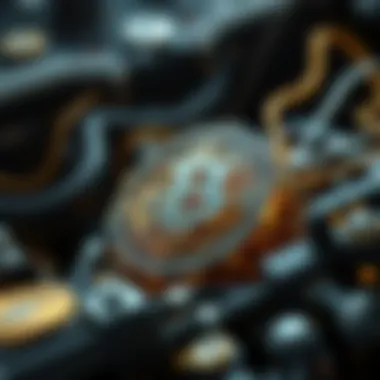 Illustration of blockchain technology in action