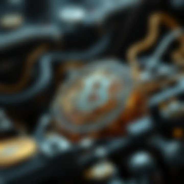 Illustration of blockchain technology in action