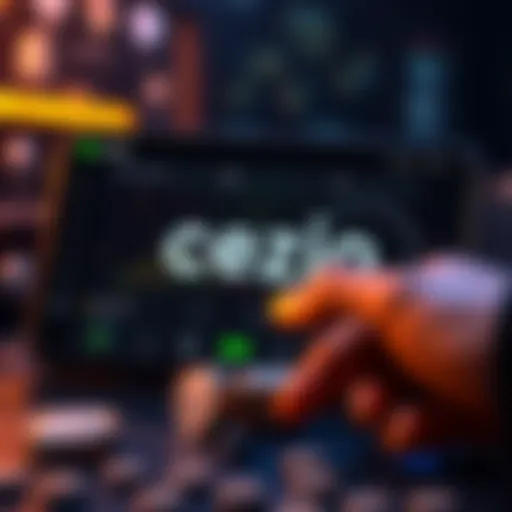 Visual representation of the Cexio Wallet interface