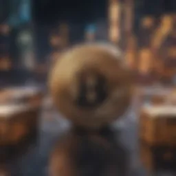 Visual representation of blockchain technology