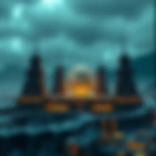 Conceptual representation of a coin citadel within the cryptocurrency ecosystem