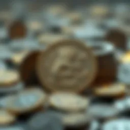 Ancient coins from various civilizations