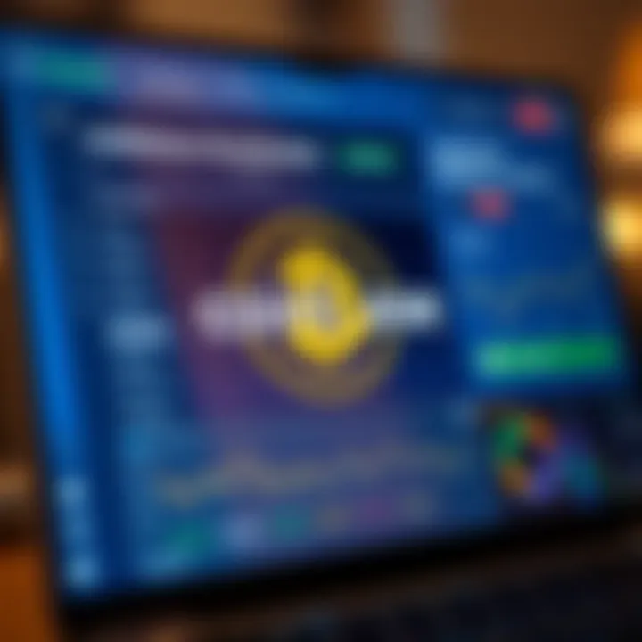 Coinbase User Interface Overview Visual representation of Coinbase interface