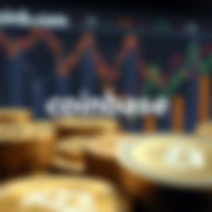 Graphical representation of market trends in cryptocurrency