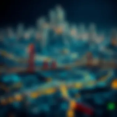 An artistic representation of the regulatory landscape surrounding cryptocurrencies