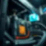 Detailed view of a high-performance crypto miner showcasing its components