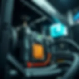 Detailed view of a high-performance crypto miner showcasing its components