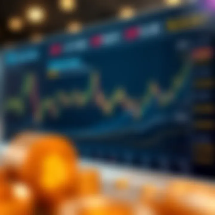Chart showcasing market performance of various cryptocurrencies.