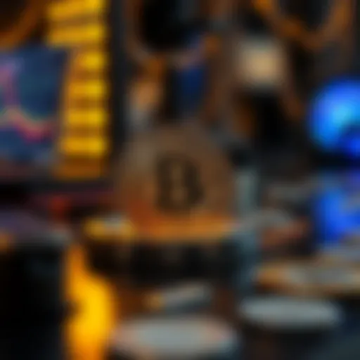 Blockchain and Content Creation Visual representation of blockchain technology and content creation