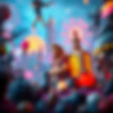 Vibrant digital art composition showcasing creativity and innovation