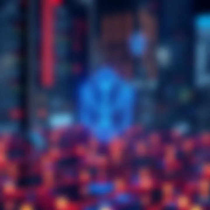 Blockchain and Art Integration An artistic representation of blockchain technology integrating with art