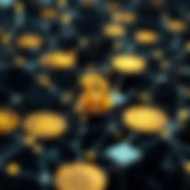 Digital Currency Network An intricate digital currency network illustration