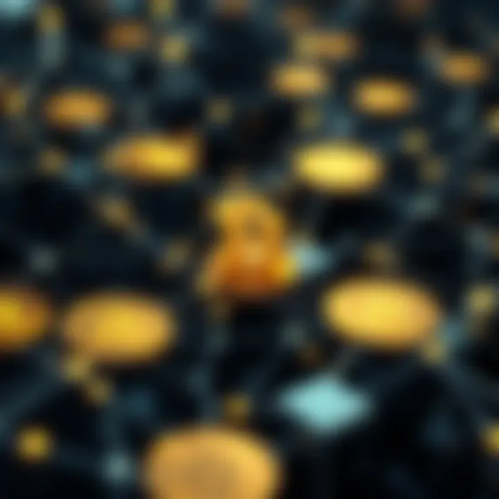 Digital Currency Network An intricate digital currency network illustration