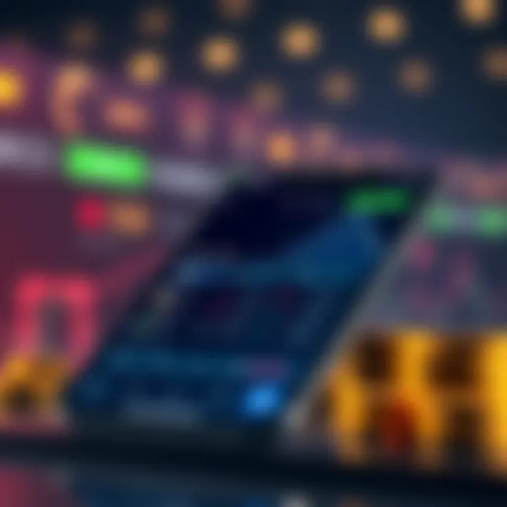 User interface of a modern crypto betting application