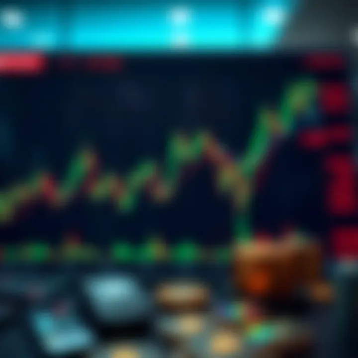 Market Trends in Cryptocurrency A dynamic chart reflecting market trends in cryptocurrency exchanges