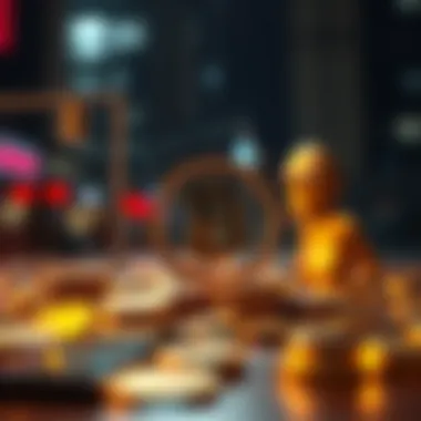 An artistic depiction of the societal impacts of digital currencies.