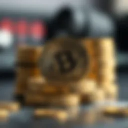 Conceptual representation of cryptocurrency donation