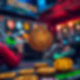 An illustration showing various gaming platforms where players can earn Bitcoin.