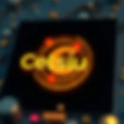 Celsius logo with cryptocurrency symbols