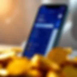 User interface of Coinbase Wallet on iOS showcasing its sleek design