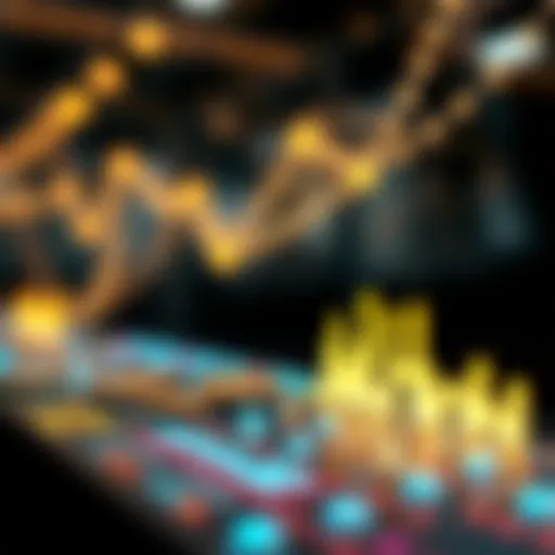 Visual representation of blockchain technology facilitating transactions