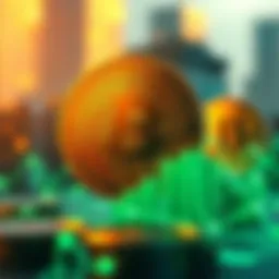 A futuristic representation of digital currencies impacting finance