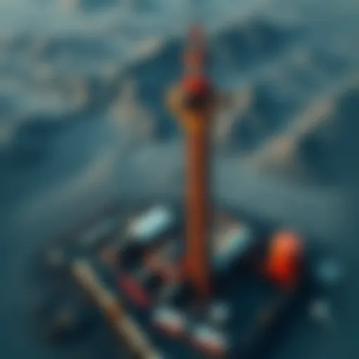 Advanced Drilling Technologies in Helium Mining Aerial view of a helium mining site showcasing advanced drilling technologies.