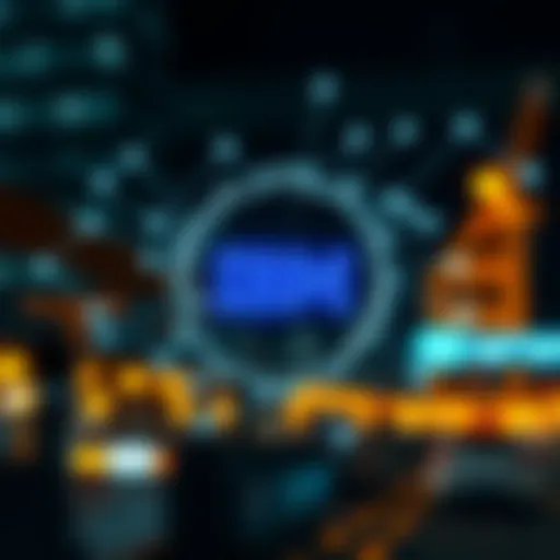 Blockchain Technology in Trade Finance An intricate network diagram showcasing blockchain technology in trade finance