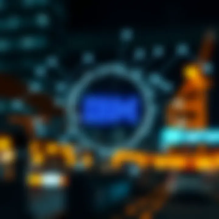 Blockchain Technology in Trade Finance An intricate network diagram showcasing blockchain technology in trade finance