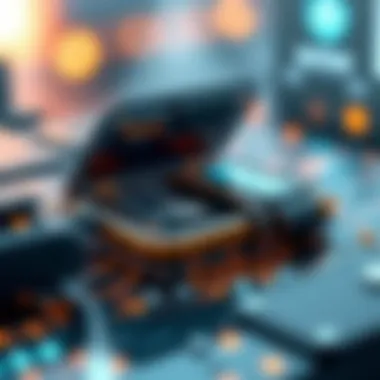 A futuristic concept illustrating digital wallet technology trends