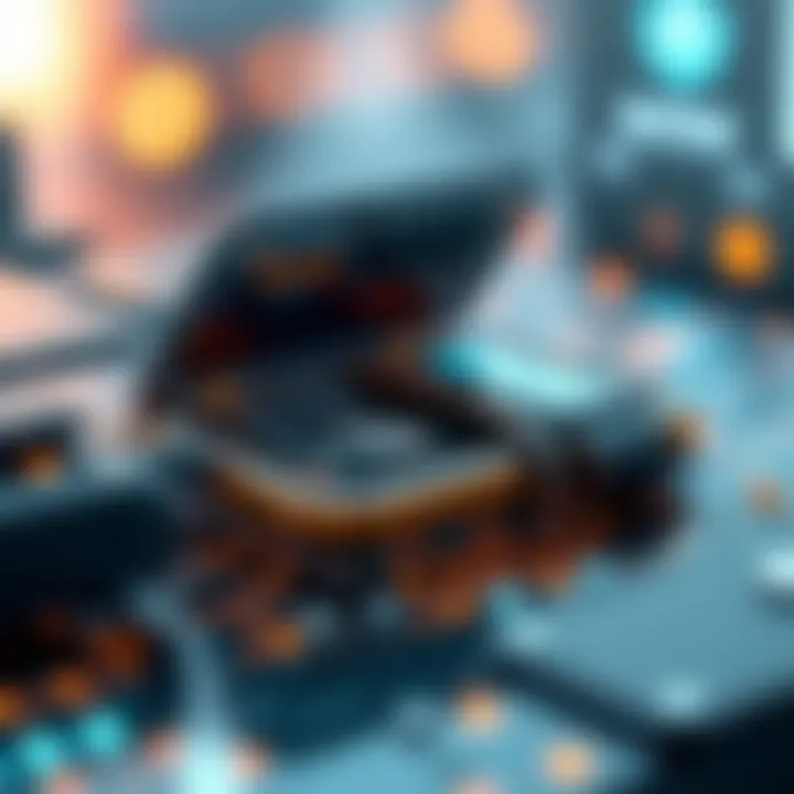 A futuristic concept illustrating digital wallet technology trends