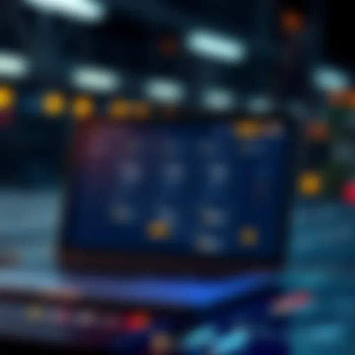 A sleek software wallet interface displaying user-friendly navigation