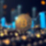 Conceptual illustration of cryptocurrency growth through interest earning