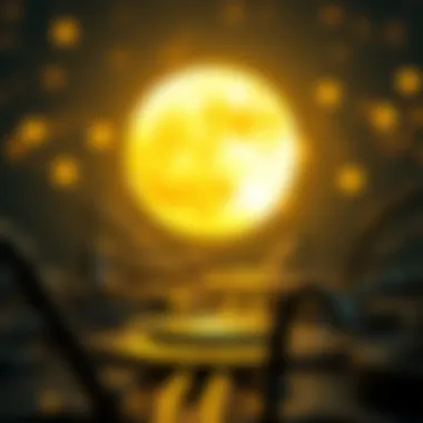 Visual representation of blockchain technology used by Mooncoin