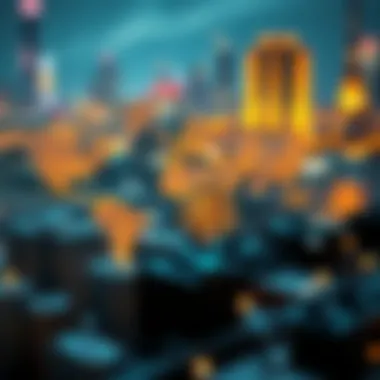 Global Influence of Next-Gen Cryptocurrencies Artwork depicting the global impact of cryptocurrency