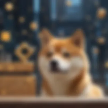 Illustration of blockchain technology underlying Shiba Inu