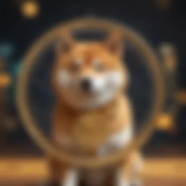 Symbol of Shiba Inu Cryptocurrency Symbolic representation of Shiba Inu cryptocurrency