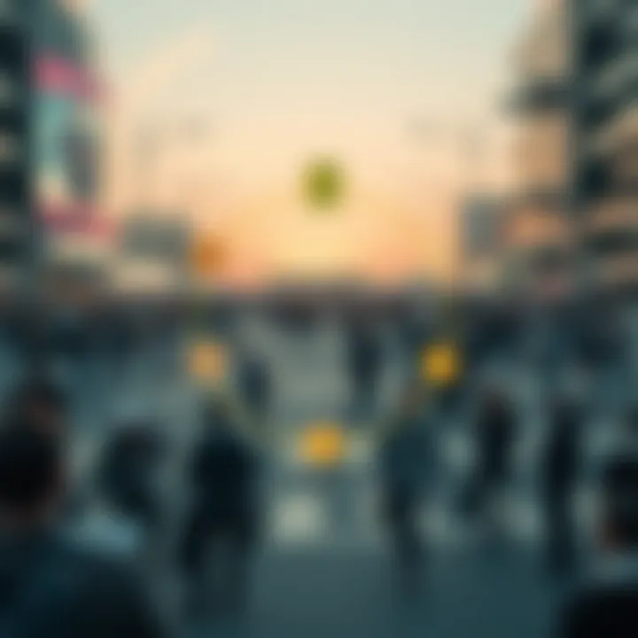 Diagram of community support through crypto donations