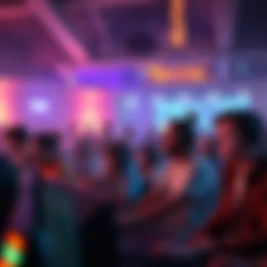 Vibrant Gaming Community A vibrant community engaging in a blockchain game