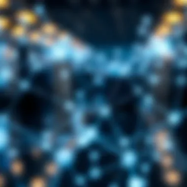 Innovative Blockchain Technology Innovative blockchain technology visualized with interconnected nodes