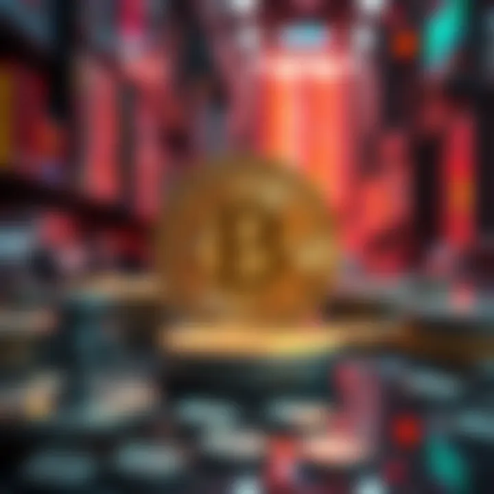 A conceptual image depicting the future of digital currencies