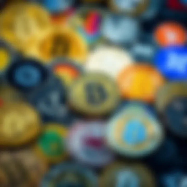 Diverse Cryptocurrency Logos Visual representation of various cryptocurrency logos